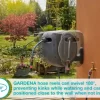 GARDENA 100' ft. Wall Mounted Retractable Reel with Hose Guide, automatic retraction for easy watering of garden or yard. Easy swivel