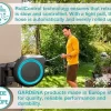 GARDENA 115' ft. Wall Mounted Retractable Hose Reel, Black and Turquoise
