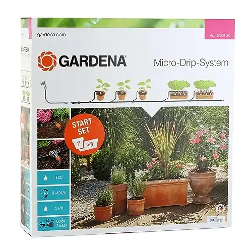Gardena 13001 Micro Drip Kit for Flower Boxes and Pots, Black, 30x20x20 cm