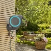Gardena 18600 50 Foot Wall Mounted Retractable Hose Reel, 50 ft, Standard, Turquoise