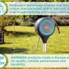 Gardena 18614-20 66 Foot Auto Retractable Hose Reel on Metal Spike, Feet, Standard, Turquoise