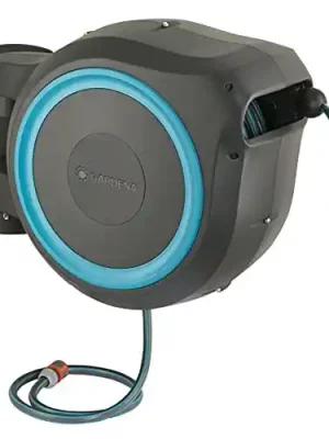 Gardena 18620 82 Foot Wall Mounted Retractable Hose Reel, ft, Standard