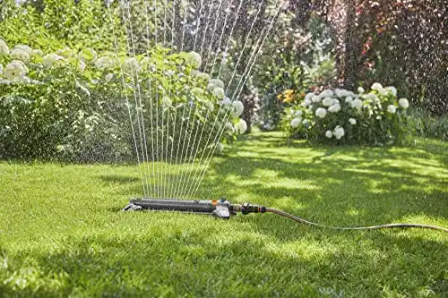 GARDENA 18712-80 Aquazoom 2700 Sq Ft Frost Proof, Fully Adjustable Oscillating Sprinkler, for Flexible, Leak Proof and Precise Watering, Compatible with Any Hose Brand, Made in Germany
