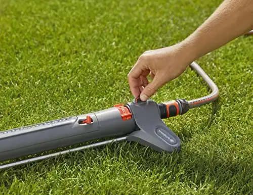 GARDENA 18712-80 Aquazoom 2700 Sq Ft Frost Proof, Fully Adjustable Oscillating Sprinkler, for Flexible, Leak Proof and Precise Watering, Compatible with Any Hose Brand, Made in Germany