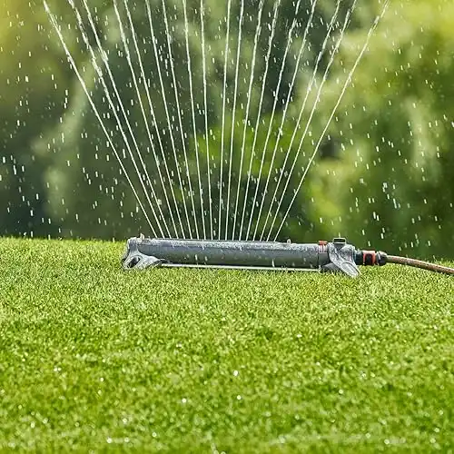 Gardena 18714-80 AquaZoom Fully Adjustable Oscillating Sprinkler, for Flexible, Leak Proof and Precise Watering, Made in Germany, 5 Year Warranty