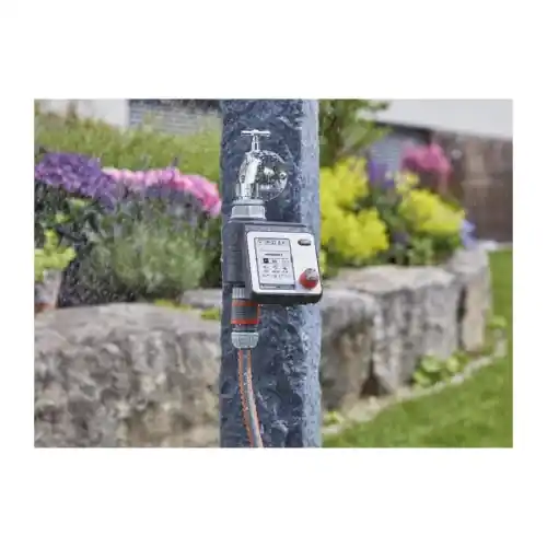 GARDENA 1892 Full Control Water Timer, includes Hose Connector, Automatic and Water-Saving Watering