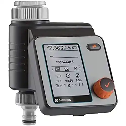 GARDENA 1892 Full Control Water Timer, includes Hose Connector, Automatic and Water-Saving Watering