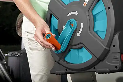 Gardena 2662-80 Classic Garden Hose Reel Set, Includes 54-Foot 3/8-Inch Hose, Adapters, and Adjustable Nozzle, Made in Germany