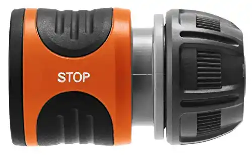 Gardena 32913 Repair Connector + Water Stop, Black, Orange and Grey