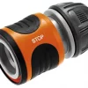 Gardena 32913 Repair Connector + Water Stop, Black, Orange and Grey