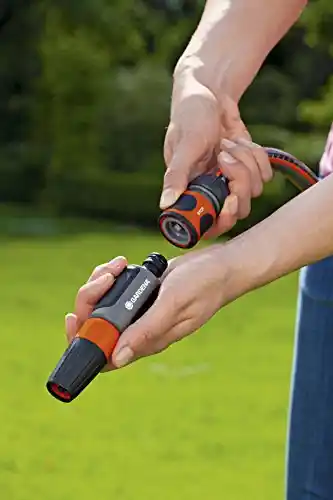 Gardena 32913 Repair Connector + Water Stop, Black, Orange and Grey