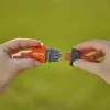 Gardena 32913 Repair Connector + Water Stop, Black, Orange and Grey