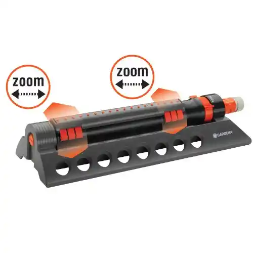 Gardena 34200 Comfort 3900-Square Foot Aqua Zoom Oscillating Sprinkler with Adjustable Width and Flow Control Made in Germany 5 Year Warranty