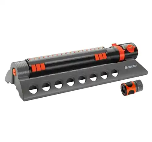 Gardena 34200 Comfort 3900-Square Foot Aqua Zoom Oscillating Sprinkler with Adjustable Width and Flow Control Made in Germany 5 Year Warranty