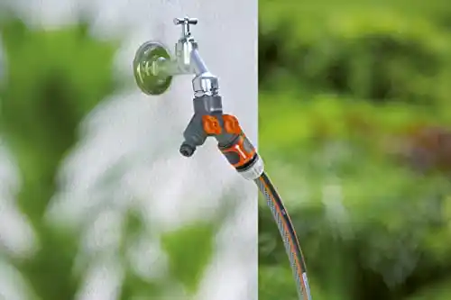 Gardena 36938 Garden Hose Y-Valve With Flow Control Valves, Connect 2 Hoses to 1 Tap, Made in Germany