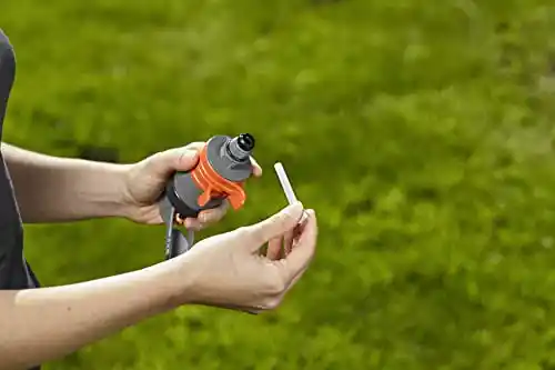 Gardena 38144 Silent Turbo Drive on Spike Sprinkler, Orange/Grey