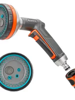 GARDENA 3817M-FP Frost Proof - Premium Metal Multi Sprayer (Five Spray Patterns) + Water Stop