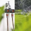 Gardena 38193 Two-Way Garden Hose Splitter with Flow Control Valves, Connect 2 Hoses to 1 Tap, Made in Germany