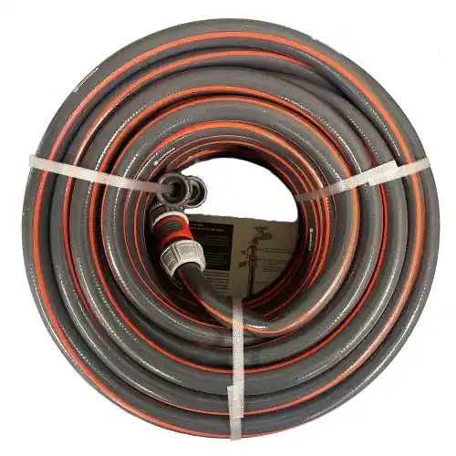 Gardena 39001 100 Foot 5/8 Inch Heavy-Duty Quick Connect Hose, Heavy-Duty 5-Ply Design, Includes Quick Connectors and Adadpters, Kink-Resistant