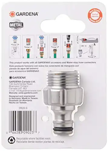 Gardena 39022-G Premium Metal Watering Accessory Adapter, For Adapting Watering Accessories to the Original Gardena System