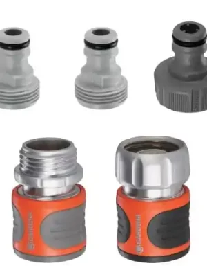 Gardena 39042-BK Hose Connector Set-Premium Metal, 1