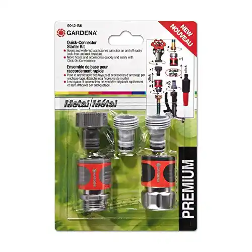 Gardena 39042-BK Hose Connector Set-Premium Metal, 1