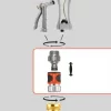 Gardena 39042-M 4 Piece Premium Metal Quick Connector Starter Set, Silver,Orange, Grey, Black