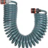 Gardena 4647-U 33-Foot Spiral Coil Garden Hose and Nozzle Set