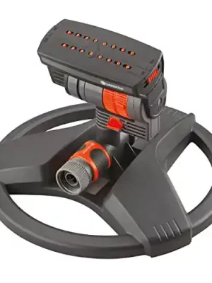 GARDENA 84-BZMX ZoomMaxx - 2300 Sq Ft, Fully Adjustable Sprinkler on weighted base for flexible, leak proof and precise watering, compatible with any hose brand, Made in Germany