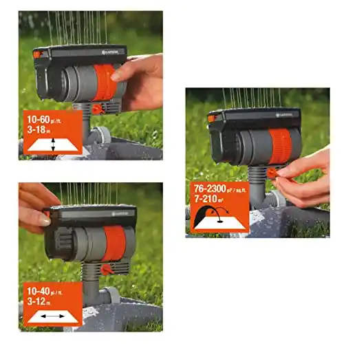 gardena-84-bzmx-zoommaxx-2300-sq-ft-fully-adjus-2-5.webp GARDENA 84-BZMX ZoomMaxx - 2300 Sq Ft, Fully Adjustable Sprinkler on weighted base for flexible, leak proof and precise watering, compatible with any hose brand, Made in Germany