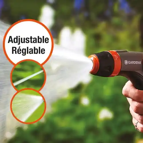 Gardena Canada 33117 Nozzle with Front Trigger (Variable Patterns) +, Water Stop