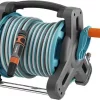 Gardena Hose Reel - includes (1/2'' x 33' Hose + 5' Leader Hose), Blue and Grey (8010)