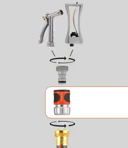 GARDENA Metal Alloy Hose Connector with Water Stop