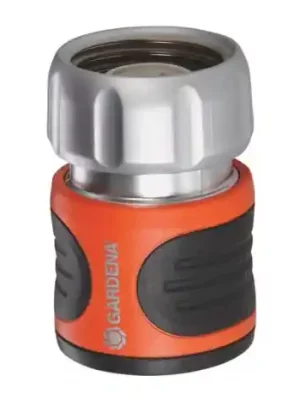 GARDENA Metal Alloy Hose Connector with Water Stop
