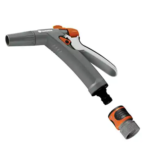 GARDENA N9117-FP Frost Proof Nozzle (Variable Spray Patterns), Adjustable Flow Regulator + Water Stop