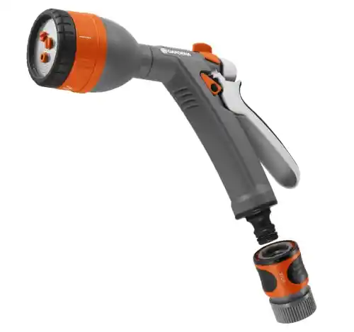 GARDENA N9121-FP-U Frost Proof Nozzle + Four Spray Pattern, Water Stop
