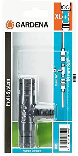 Gardena Profi System (Maxi Flow) T - Coupling (1 Profi in - 1 Profi Out - 1 Quick Connect)