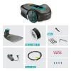 GARDENA SILENO Minimo Automatic Robotic Lawn Mower with Bluetooth app, Boundary Wire - For lawns up to 2700 Sq Ft, Made in Europe, Grey