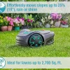 GARDENA SILENO Minimo Automatic Robotic Lawn Mower with Bluetooth app, Boundary Wire - For lawns up to 2700 Sq Ft, Made in Europe, Grey