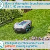GARDENA SILENO Minimo Automatic Robotic Lawn Mower with Bluetooth app, Boundary Wire - For lawns up to 2700 Sq Ft, Made in Europe, Grey