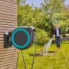 Gardena Wall Mounted Retractable Hose Reel, 100 Feet, Standard, Turquoise